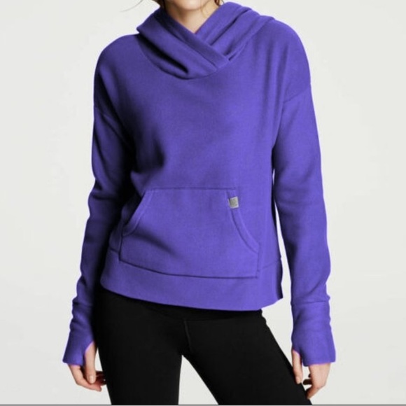 Victoria's Secret Fleece Hoodie Purple | Size M - Picture 2 of 8